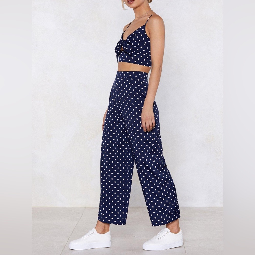 Nasty Gal | Wide leg polka-dot pants